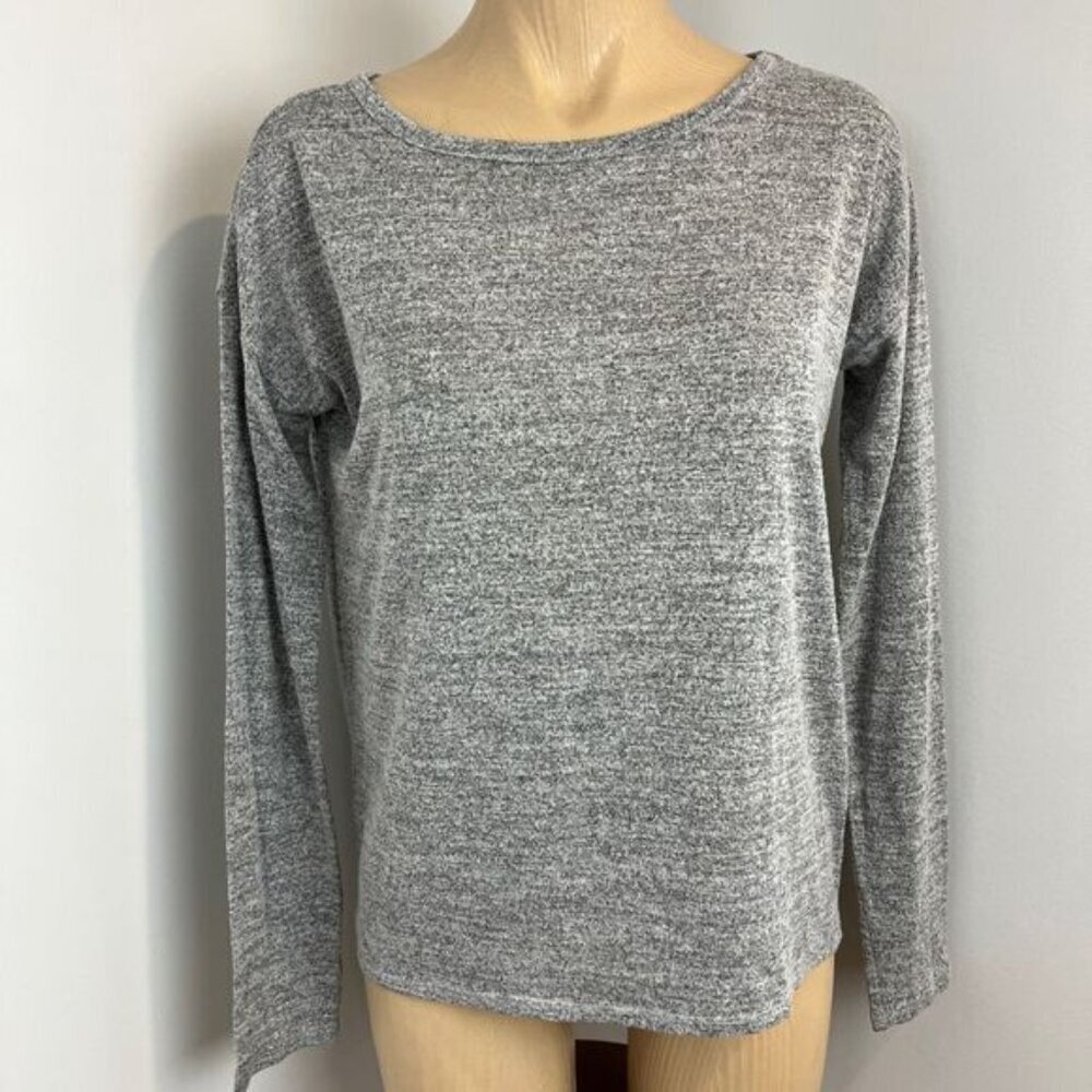 Gap Women's XS Grey Crew Neck Long Sleeve T-shirt Top Stretch Casual Comfort
